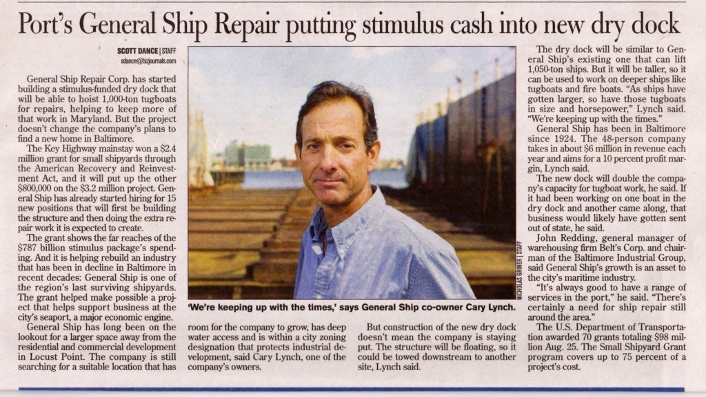 Stimulus Cash for new Dry Dock